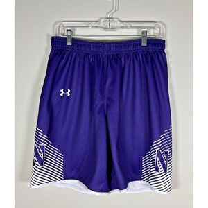 Under Armour Northwestern Wildcats Purple & White Basketball Shorts Men's Size L